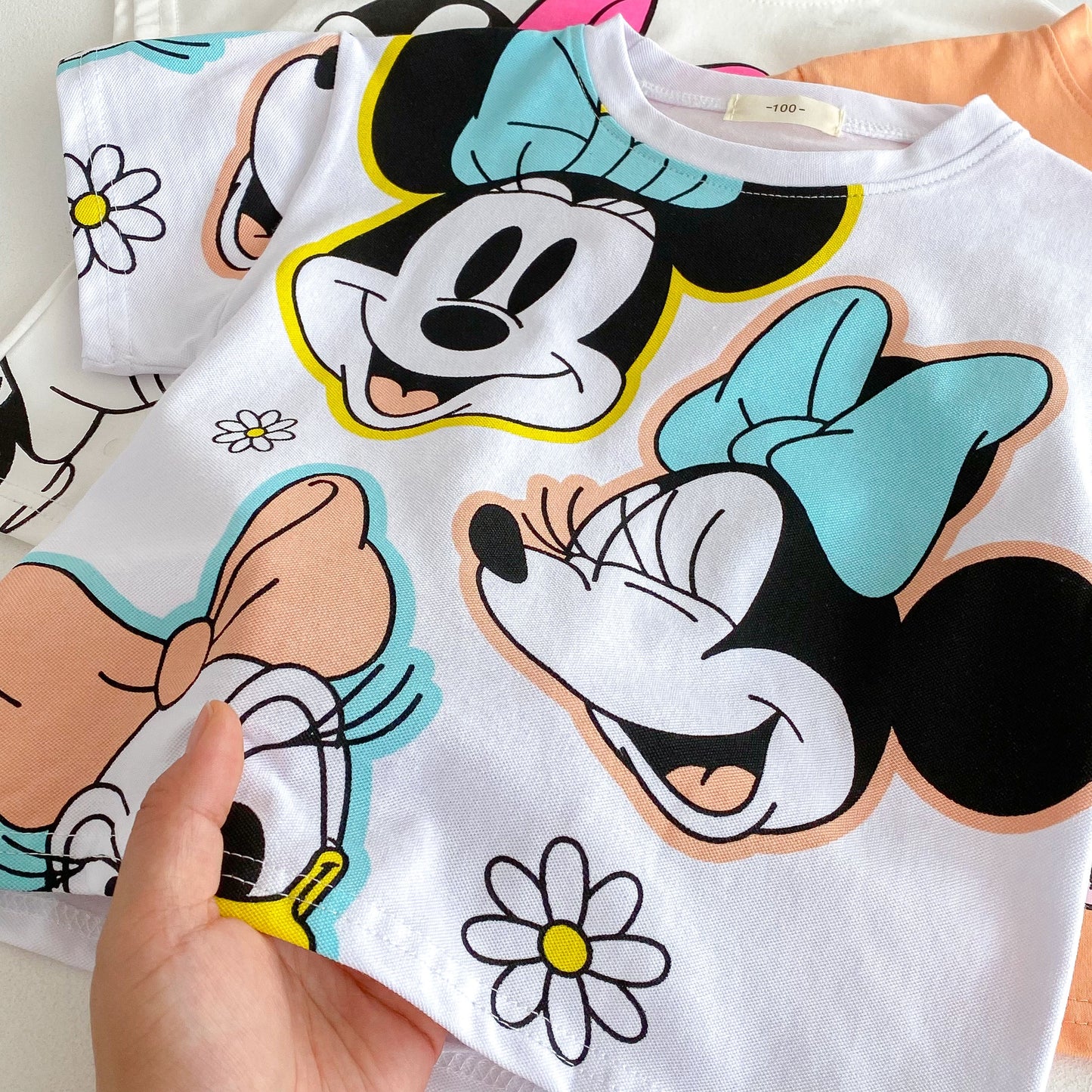 100% Cotton Minnie Mouse T-Shirt & Shorts Set