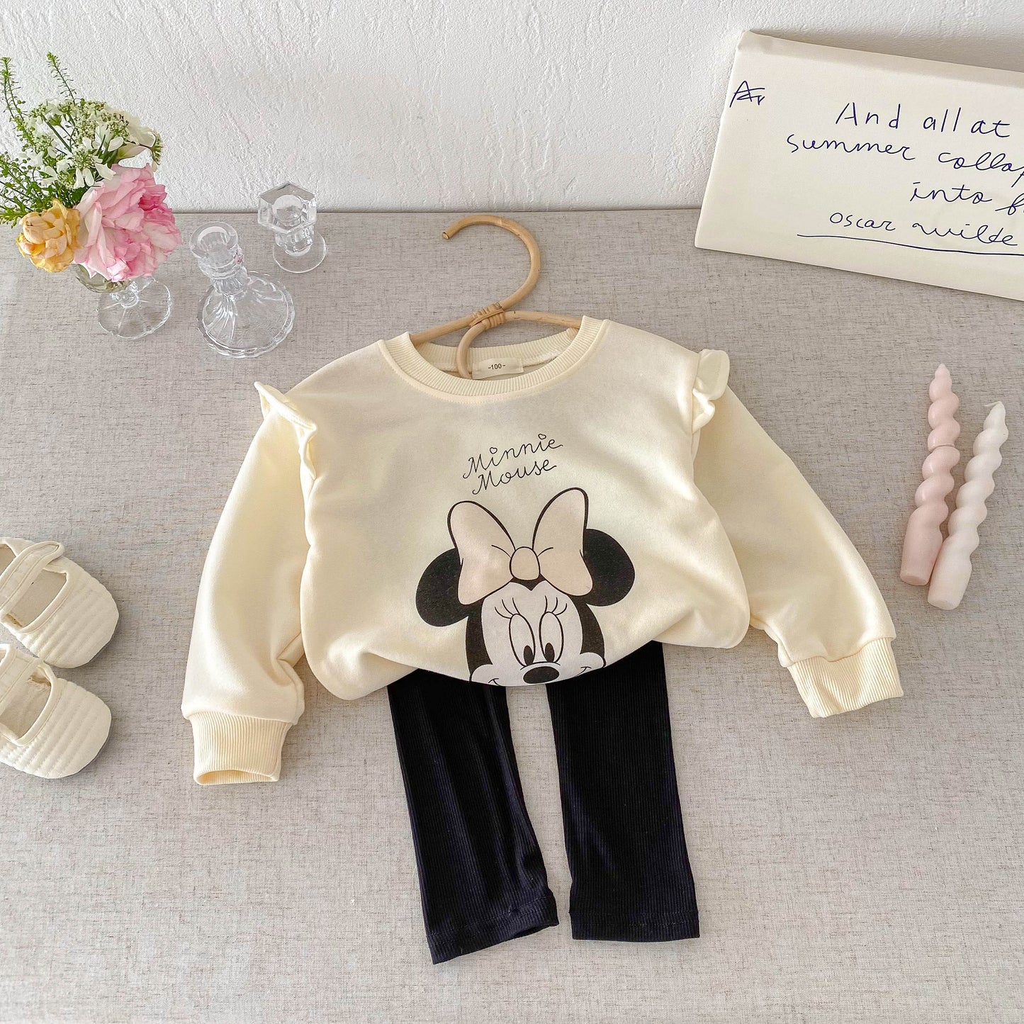 Cotton Cartoon Sweatshirt & Matching Pants Set