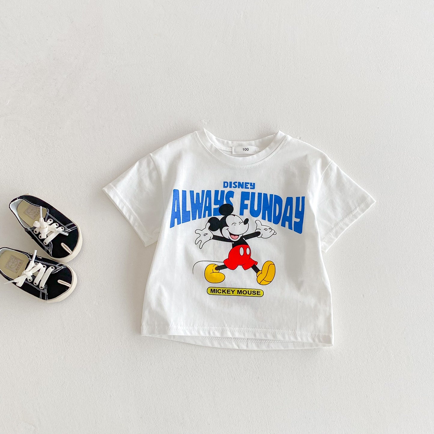 Disney Always Fun Day Mickey Mouse Cotton T-Shirt