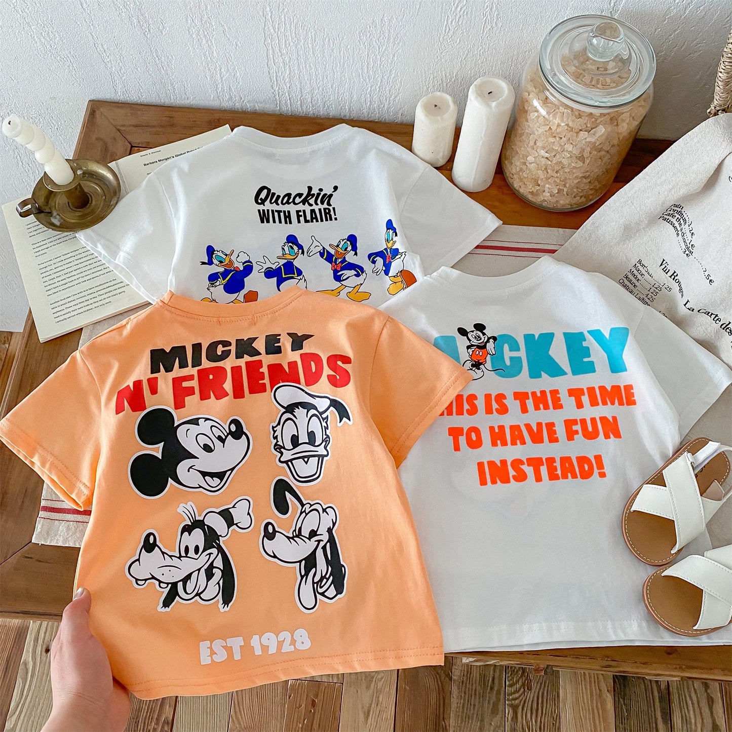Premium 100% Cotton Donald Duck T-Shirt & Shorts Set