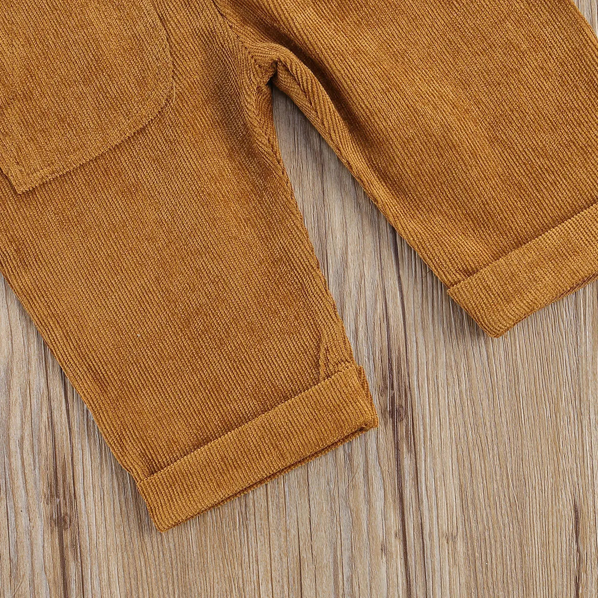 Corduroy Overalls with Straps & Pockets