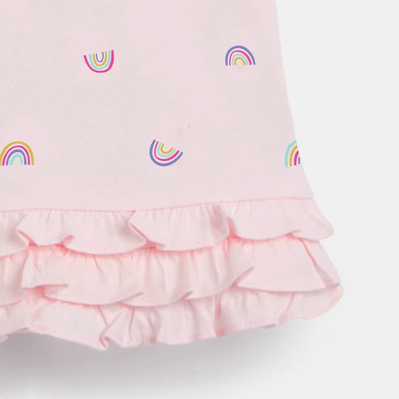 Summer 2025 Baby Pink Rainbow Dress