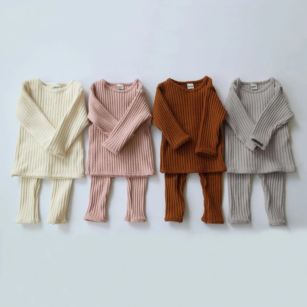 Cotton and Cashmere Knit Sweater Top And Leggings Set