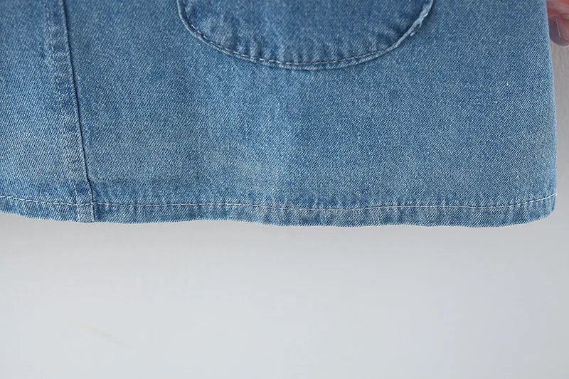 Girl Bow Denim Dress – Adorable Spring & Fall Outfit