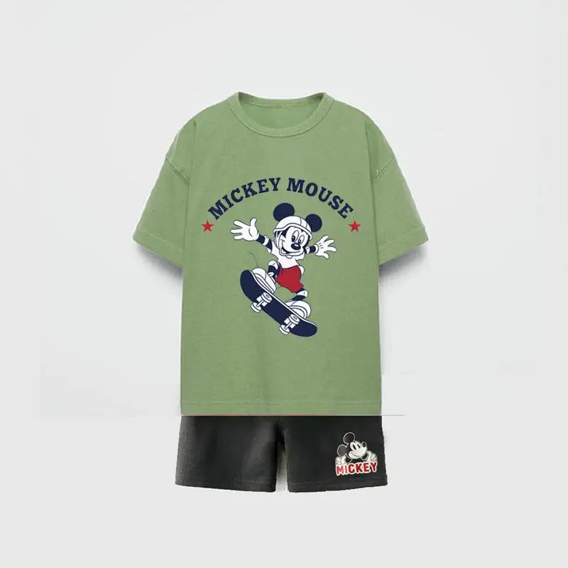 Premium Cotton Mickey T-Shirt & Shorts Set