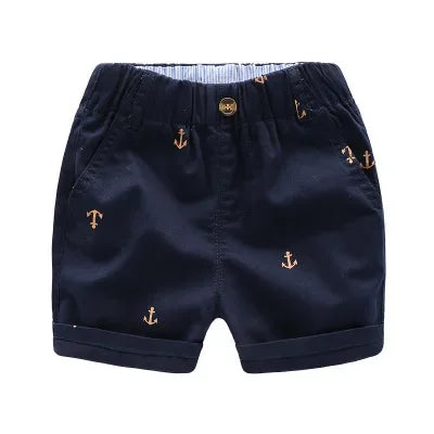 Summer Cotton Boys' Anchor Beach Shorts – 100% Cotton!