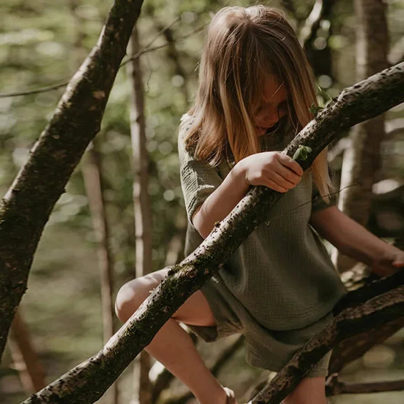 Summer 100% muslin cotton Shirt & Shorts Set – Light and Breezy!