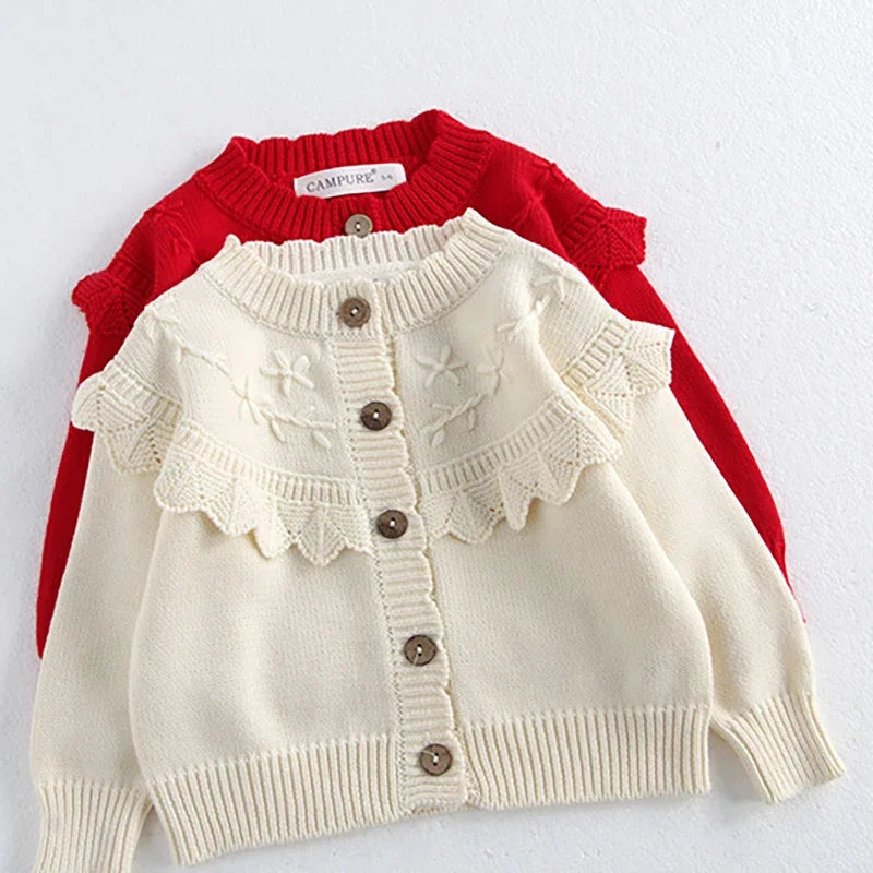 Embroidered New Girl's Knitted Sweaters