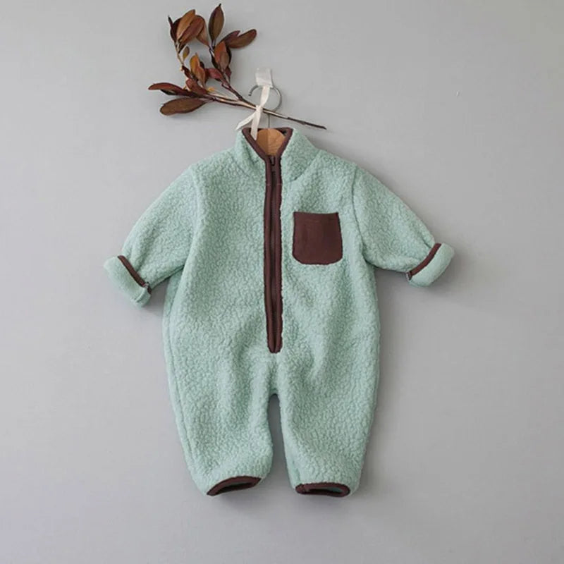 Warm Fleece Winter Baby Romper Jumpsuit