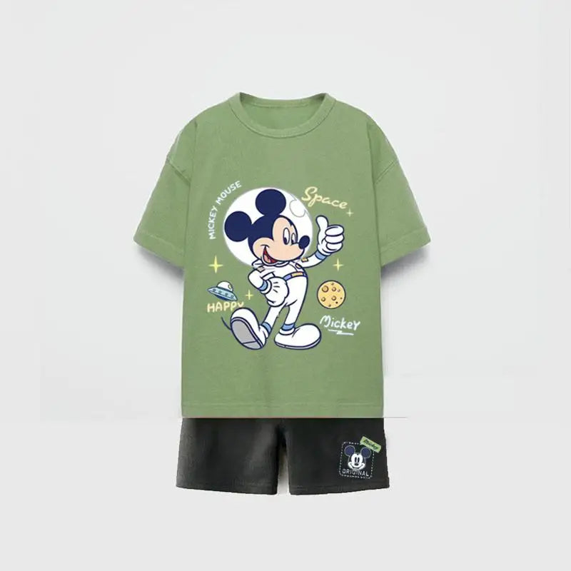Mickey Mouse In Space Premium Cotton T-Shirt & Shorts Set