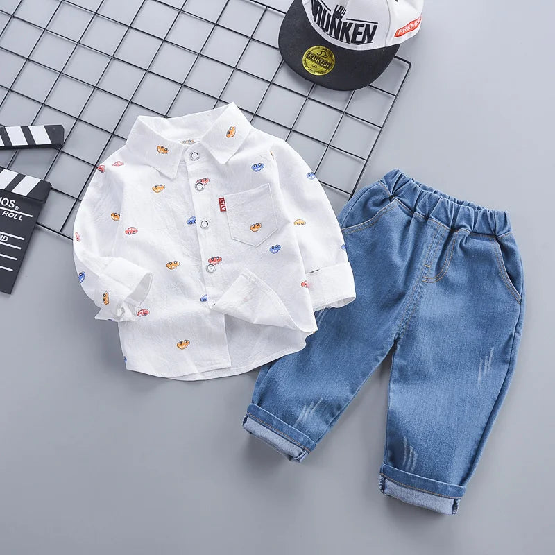 Spring & Autumn Boys Set – Stylish 2-Piece Toddler Outfit!