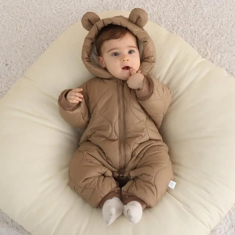 Premium Cotton Fleece-Lined Baby Romper