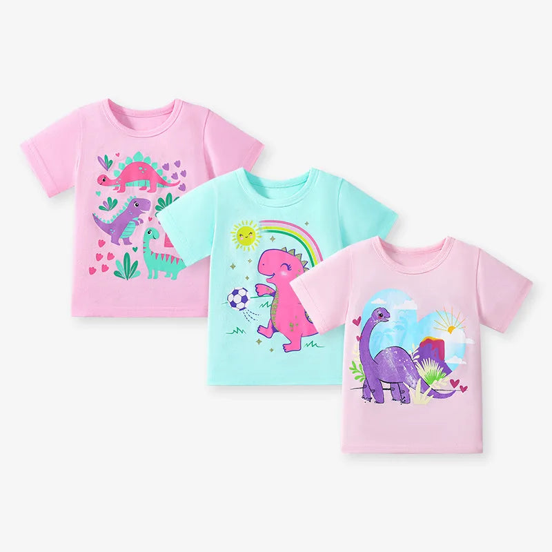 100% Cotton 3-Pack Cartoon T-Shirts