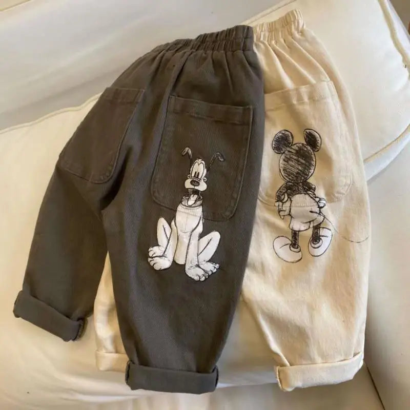 Comfy & Stylish Mickey Cotton Canvas Pants!