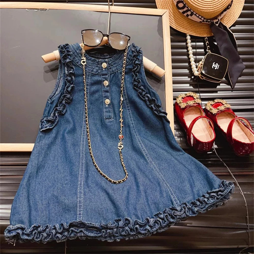 Sleeveless Denim Dress