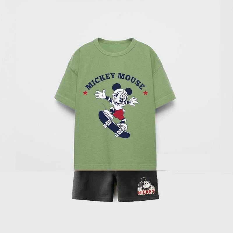 Premium Cotton Mickey T-Shirt & Shorts Set