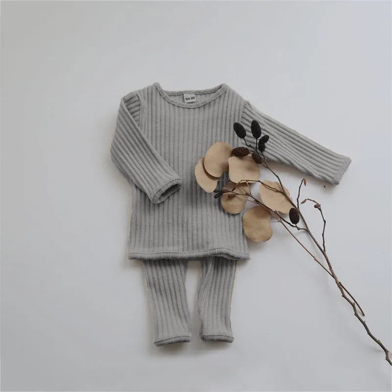 Cotton and Cashmere Knit Sweater Top And Leggings Set