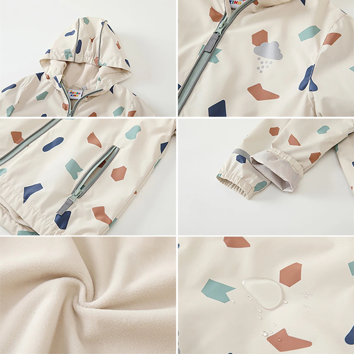 Waterproof Raincoat With Fleece