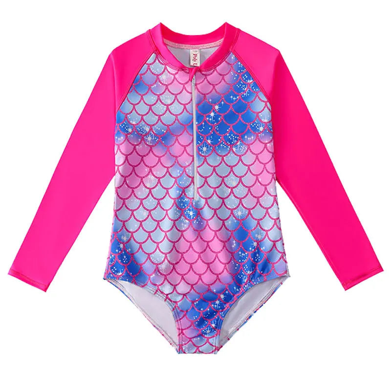 Premium Mermaid Long-Sleeve Swimsuit – Magical & Comfortable!