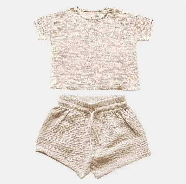Summer 100% muslin cotton Shirt & Shorts Set – Light and Breezy!