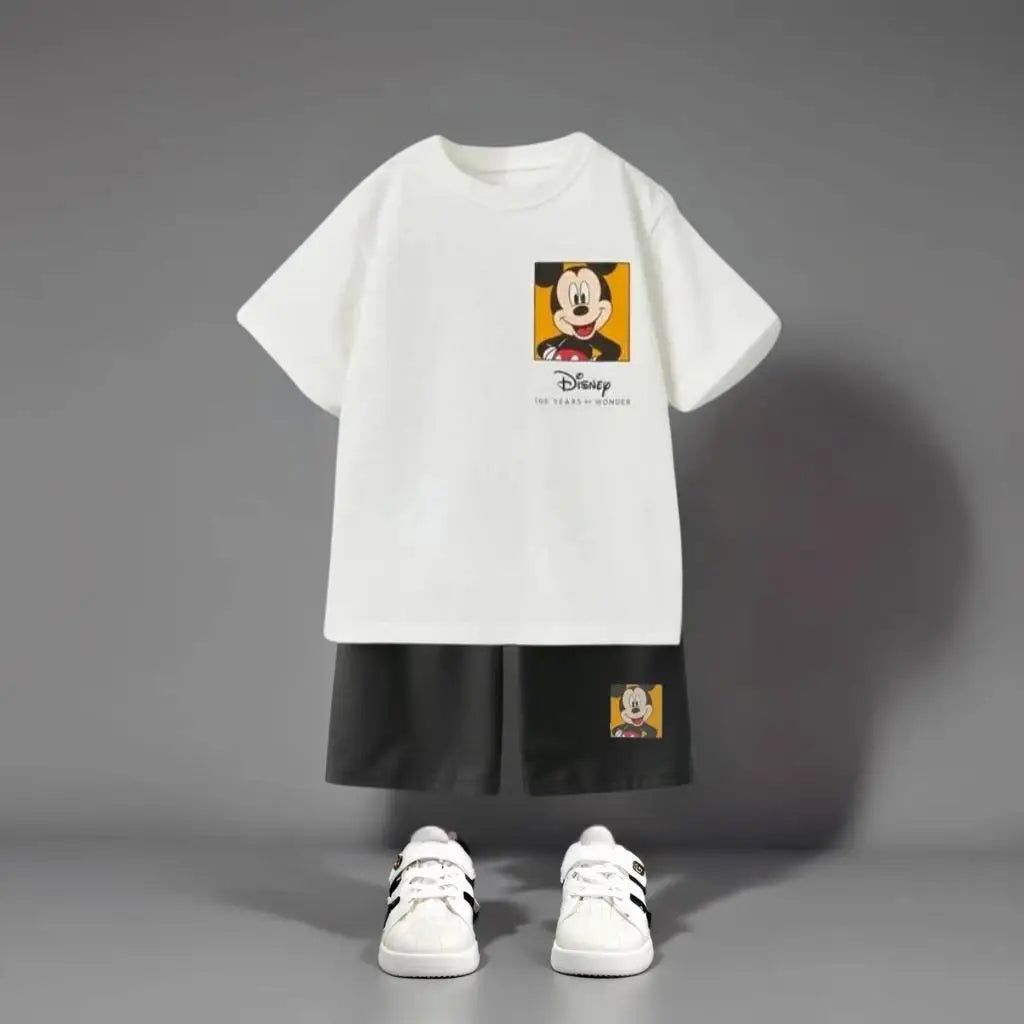 Cute Mickey T-Shirt & Shorts Set