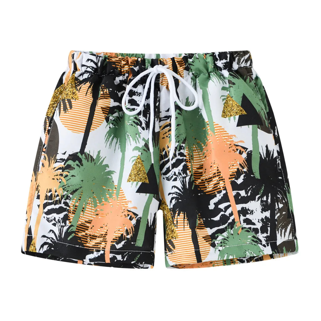 Summer Boys' Cartoon Swim Trunks