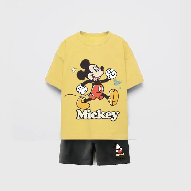 Premium Cotton Mickey T-Shirt & Shorts Set