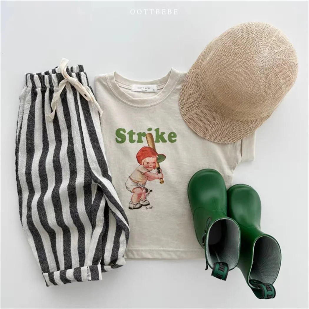 Vintage Linen Cotton Stripe Pants for Kids β Stylish & Comfortable!
