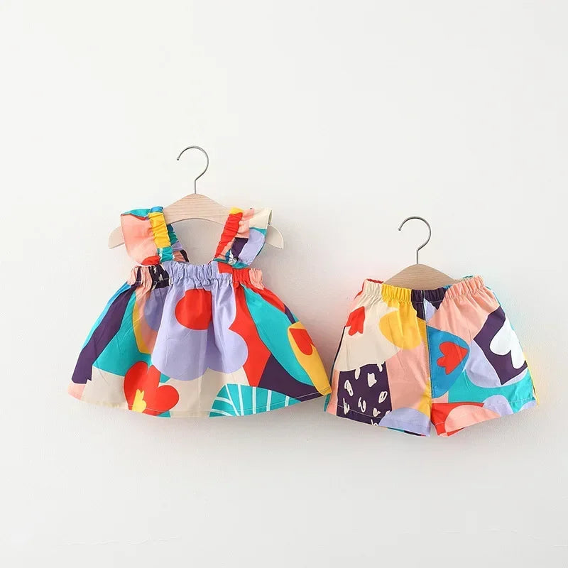 Floral Vest & Pants Set
