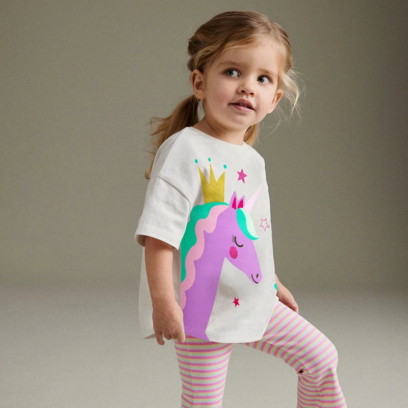 Dreamy Unicorn 100% Cotton T-Shirt & Shorts Set