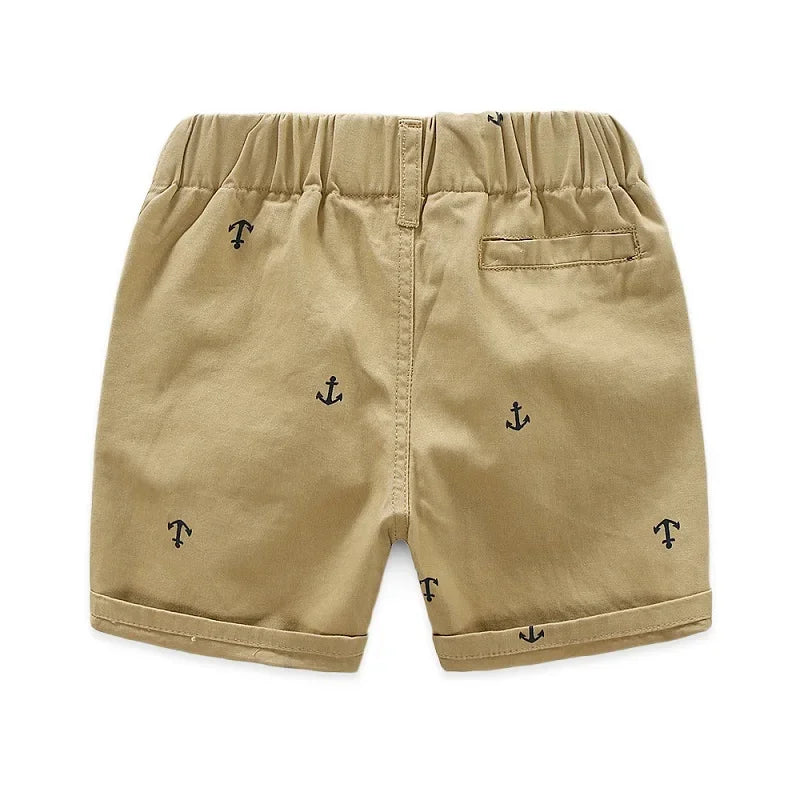 Summer Cotton Boys' Anchor Beach Shorts – 100% Cotton!