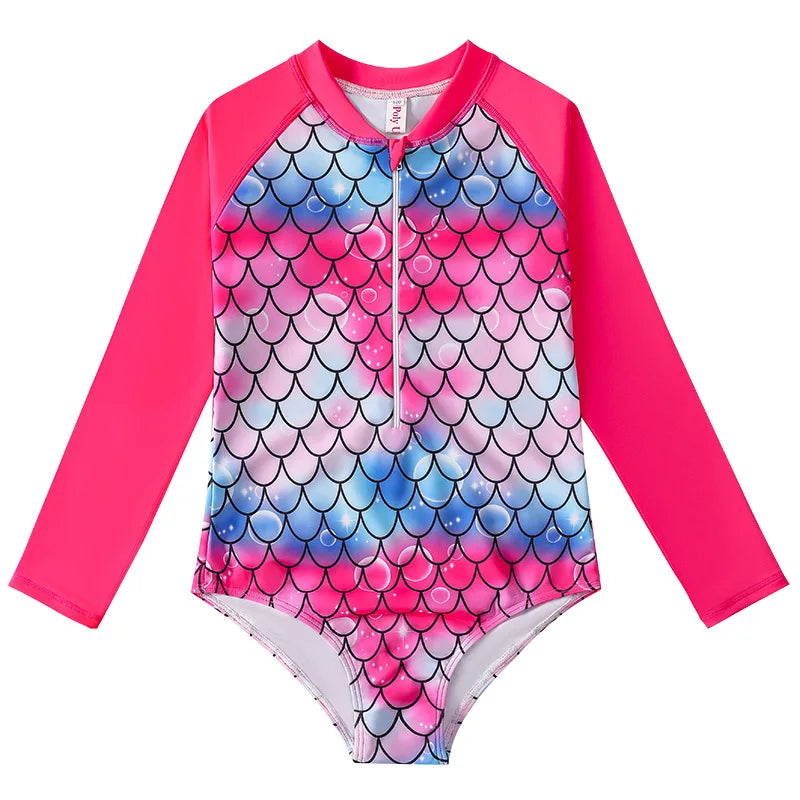 Premium Mermaid Long-Sleeve Swimsuit – Magical & Comfortable!