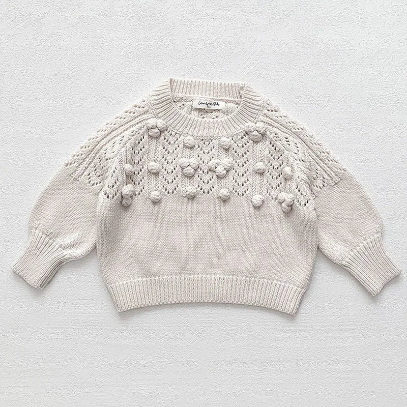 Knitted Long Sleeved Solid Loose Sweater Pullover