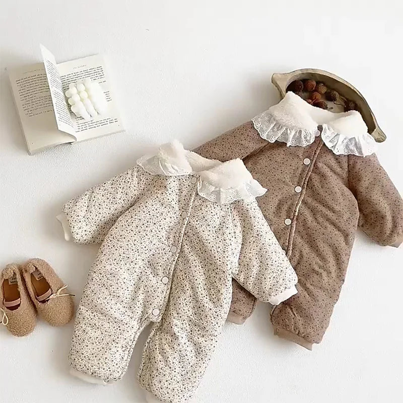 Soft Cotton With Cozy Fleece Lining Romper