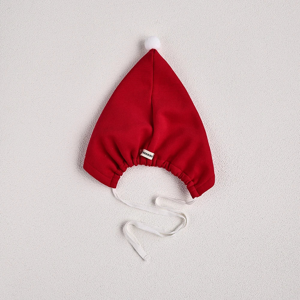 Christmas Fur Lining Bodysuit Christmas Tree Embroidery With Hat