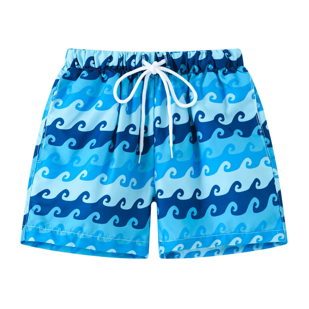 Summer Boys' Cartoon Swim Trunks