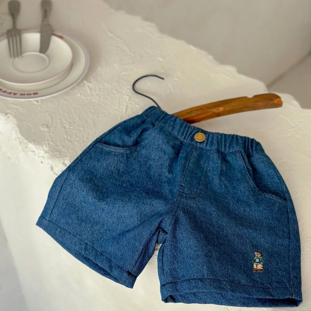 Cute Embroidery Denim Shorts