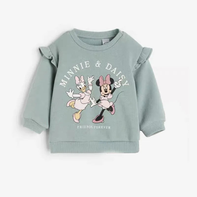 Girls Spring & Autumn Minnie Mouse Sweatshirt + Pants Set