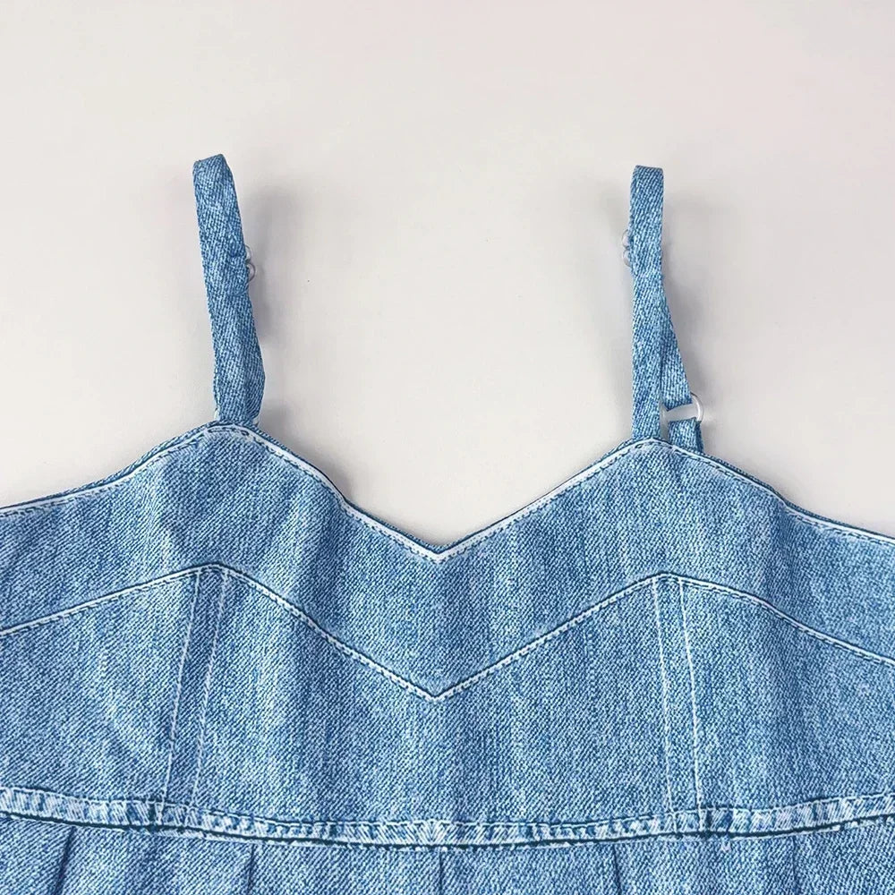 Denim Top & Matching Pants Set