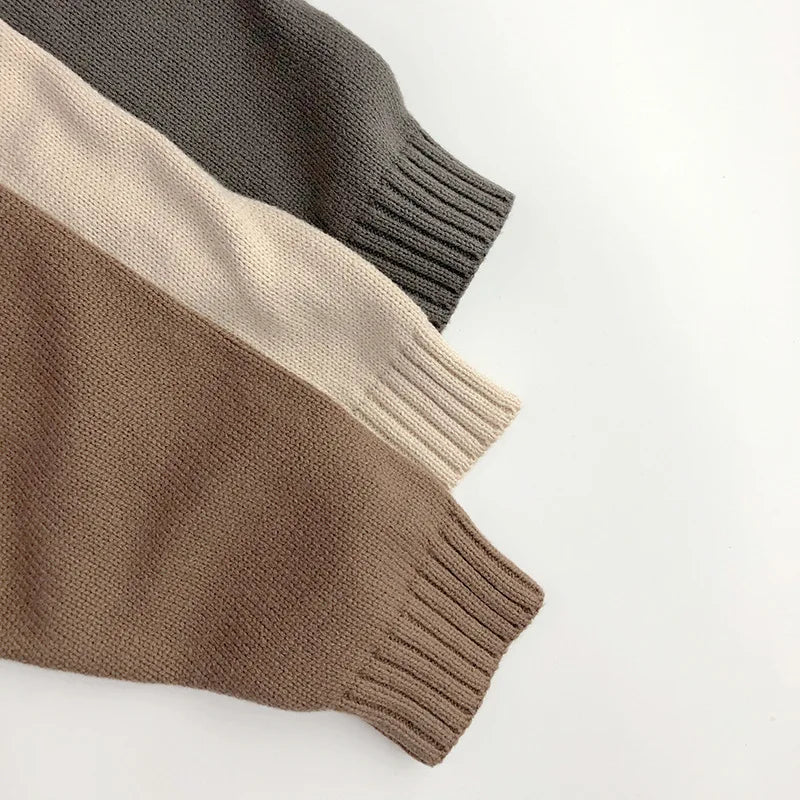 Cozy Hooded Knit Soft Cotton Pullover