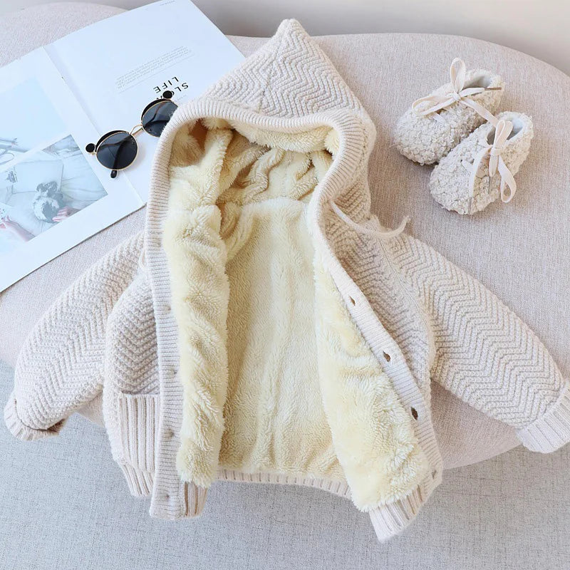 Warm Sweater With Fur Lining