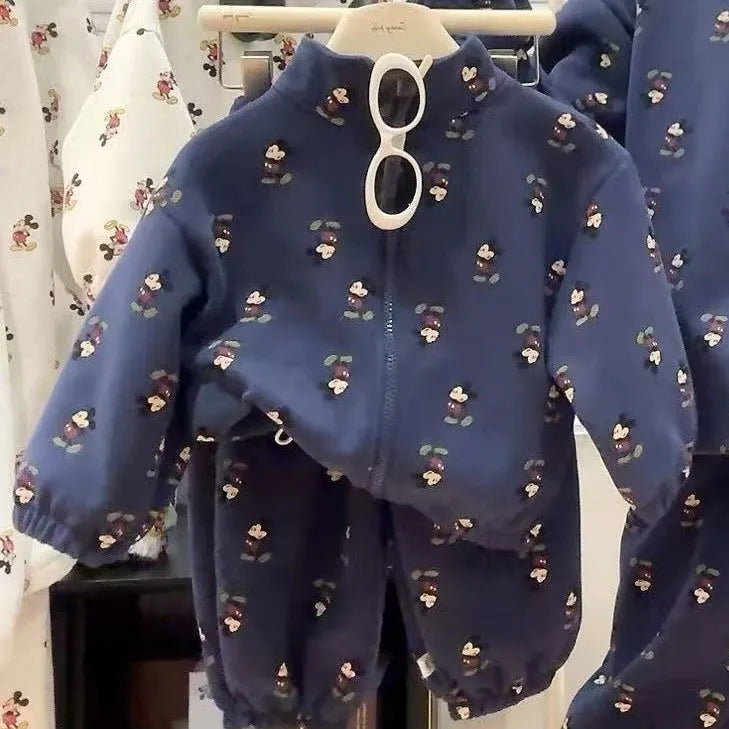 Mickey Mouse Zipper Sweatshirt & Matching Pants Set