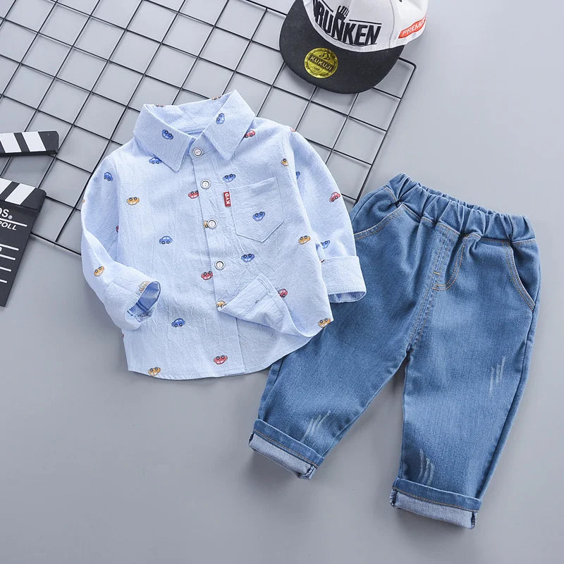 Spring & Autumn Boys Set – Stylish 2-Piece Toddler Outfit!