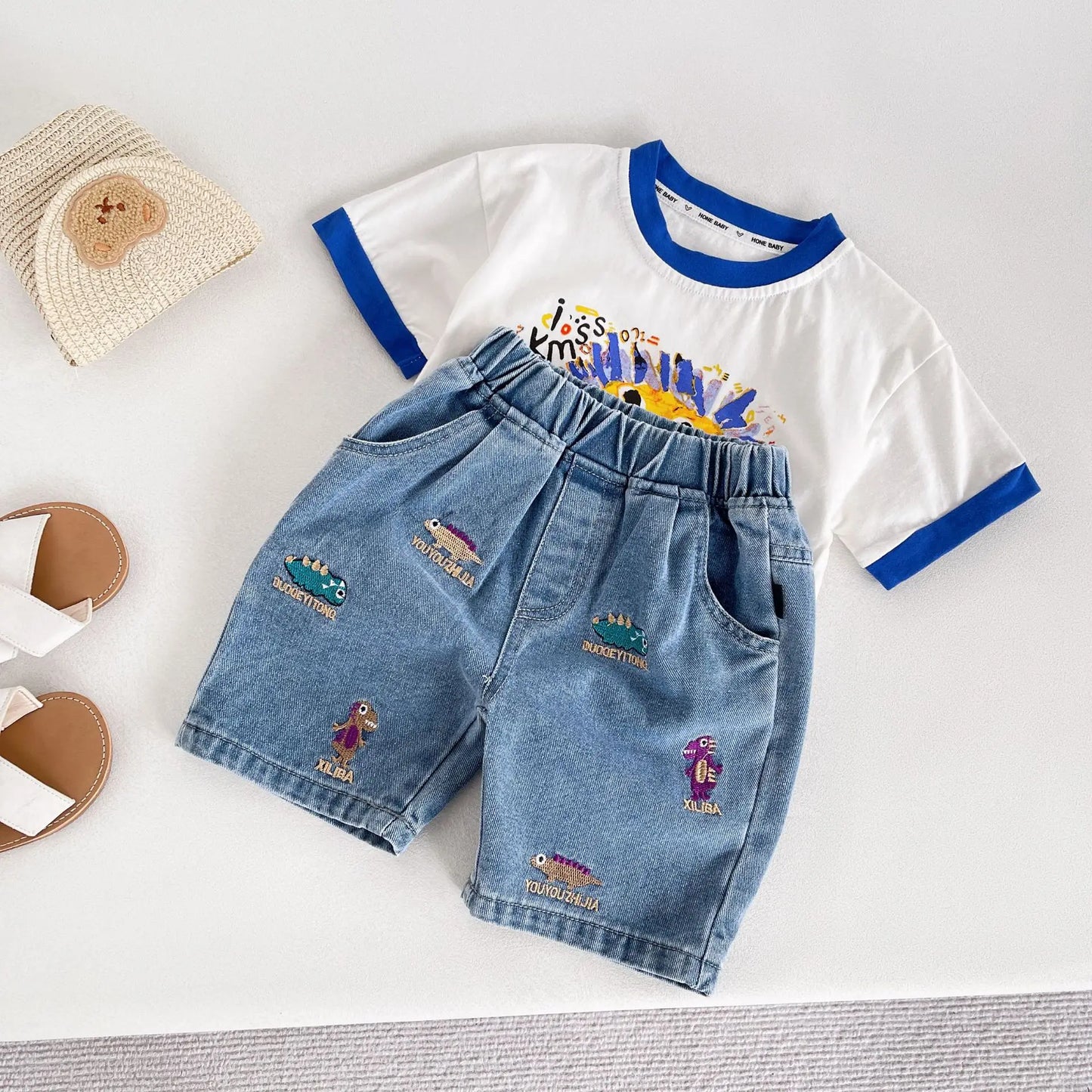 Cute Embroidery Denim Shorts