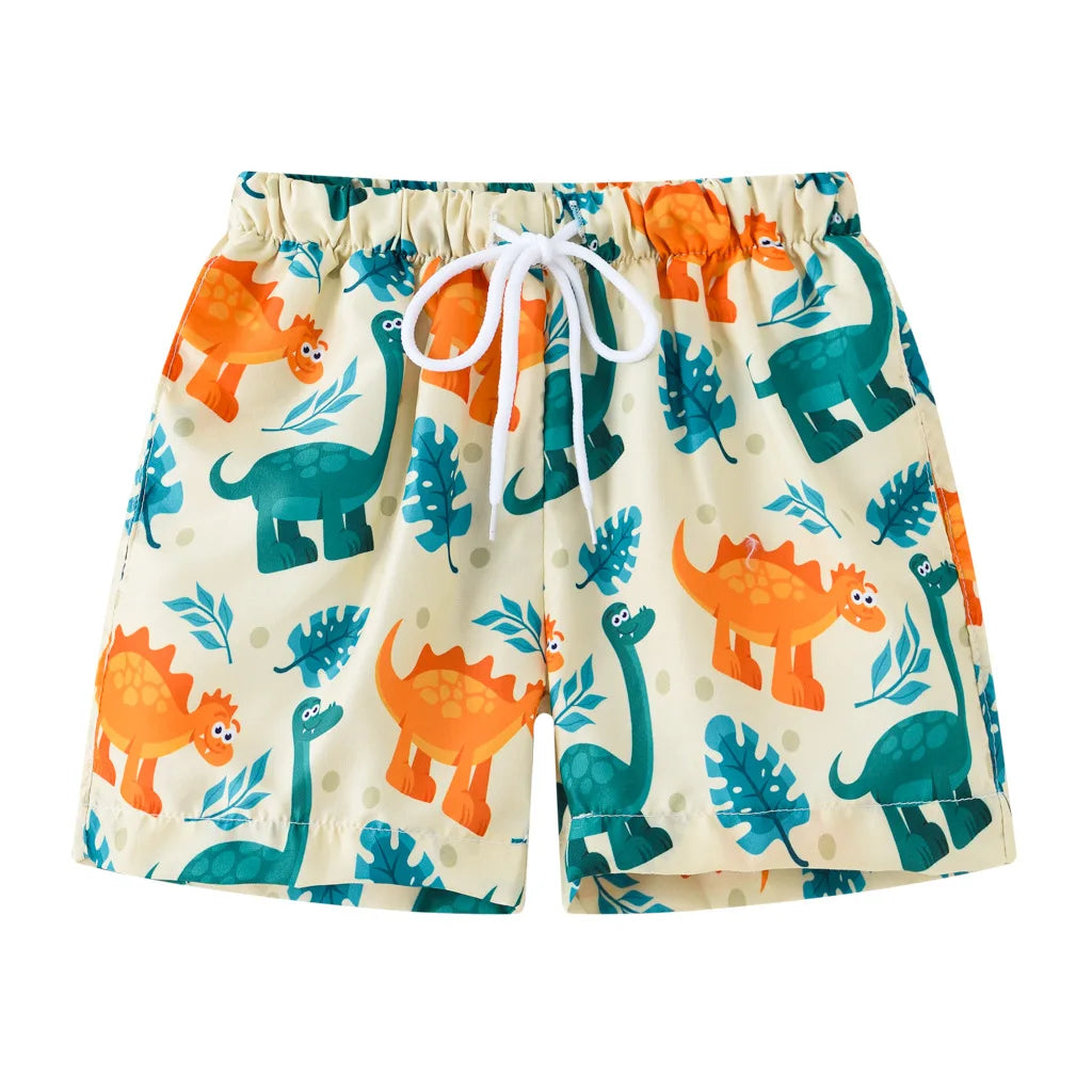 Summer Boys' Cartoon Swim Trunks