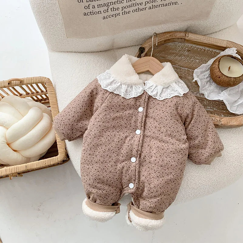 Soft Cotton With Cozy Fleece Lining Romper