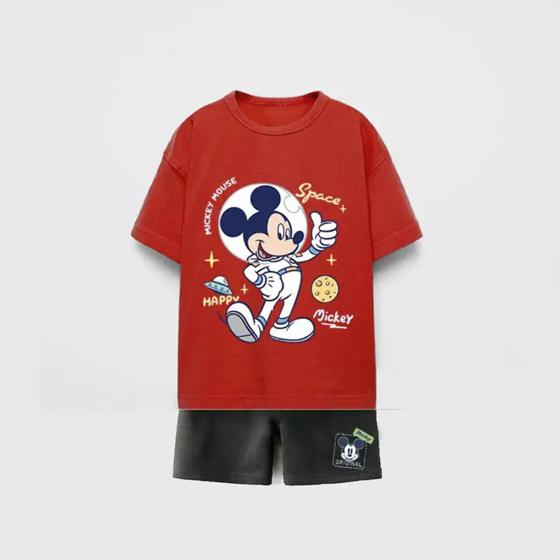 Mickey Mouse In Space Premium Cotton T-Shirt & Shorts Set