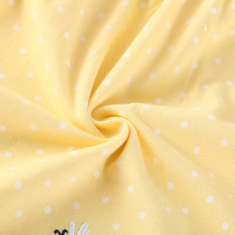 Girls 2025 Summer Cotton Rabbits With Flowers Dress
