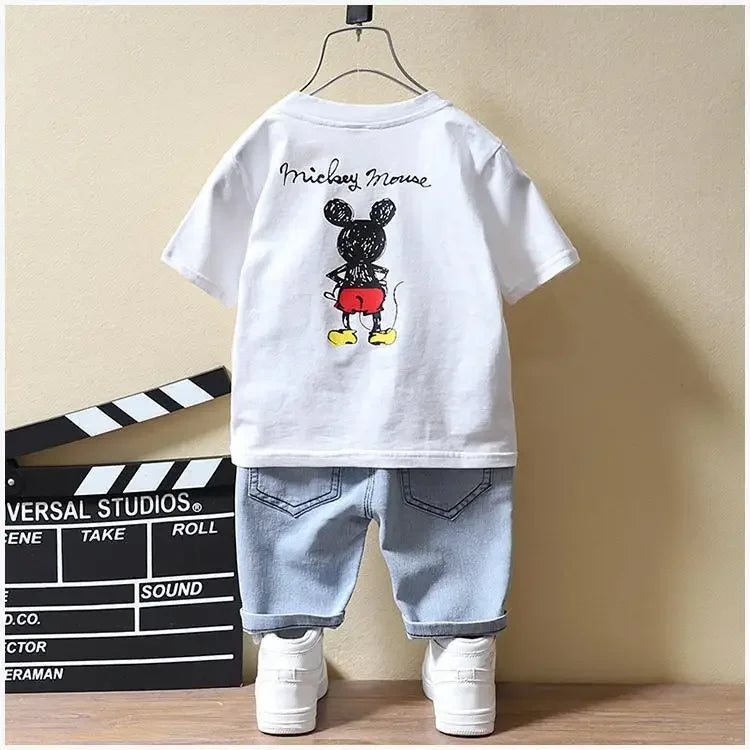 Mickey Mouse Set – T-Shirt and Denim Shorts