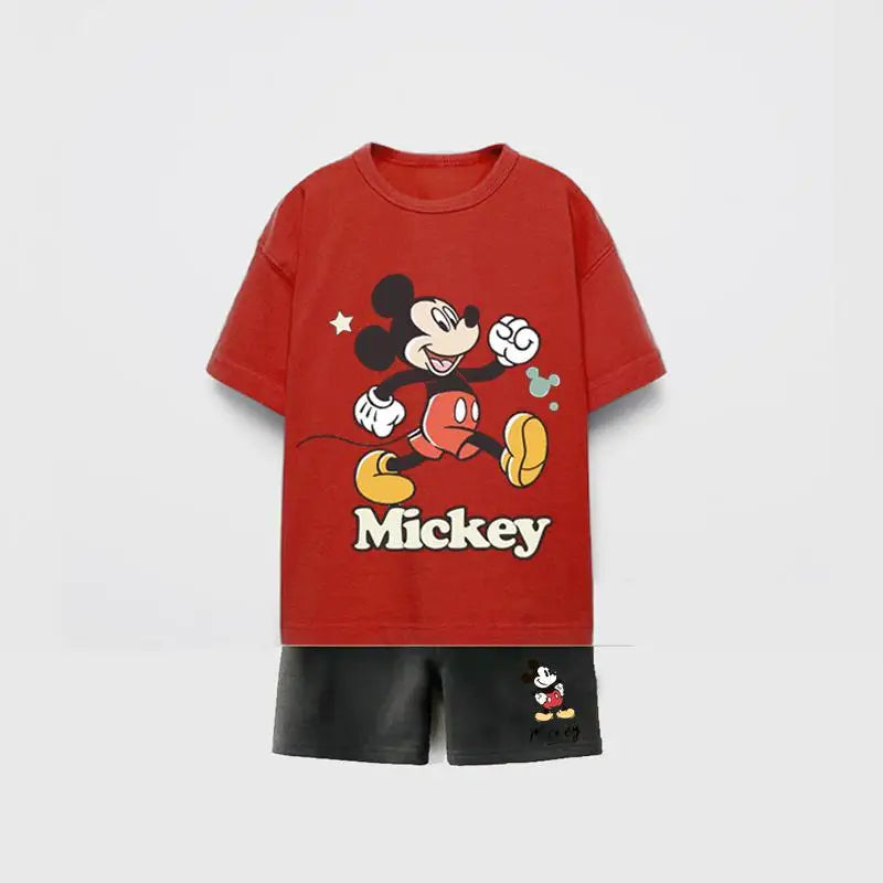 Premium Cotton Mickey T-Shirt & Shorts Set
